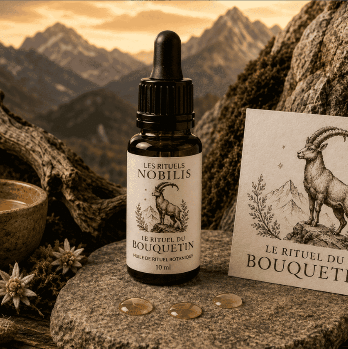 Rituel du Bouquetin – Huile CBD 15% + CBG 15% – Nobilis – 10 ml